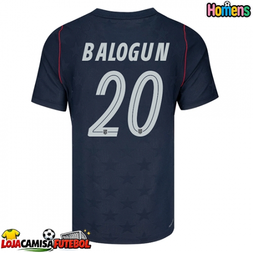 Camisa de Futebol Estados Unidos Folarin Balogun #20 Equipamento Secundário Mundo 2026 Manga Curta